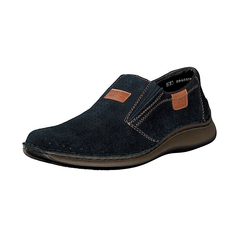 Slip On Rieker 05265-14 Para Homem - Azuis